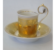 Кофейная чашка 0,15 л с блюдцем "Тет-а-тет"  арт. 40120414-D859