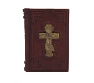 Библия малая с бронзовым крестом арт. 361