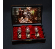 Набор стопок "Мудрая сова" 3шт/наб в футляре